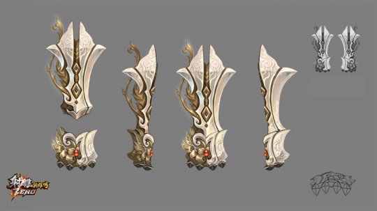 霸氣十足 《射雕ZERO》降龍武器原畫曝光_葉子豬射雕Zero